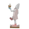 Clayre & Eef Figurine décorative Poupée Cupcake 9 cm Rose Plastique