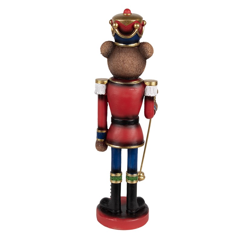 Clayre & Eef Christmas Decoration Nutcracker 10x9x31 cm Red Green Plastic