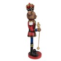 Clayre & Eef Christmas Decoration Nutcracker 10x9x31 cm Red Green Plastic