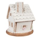 Clayre & Eef Gingerbread house with LED 17 cm White Plastic