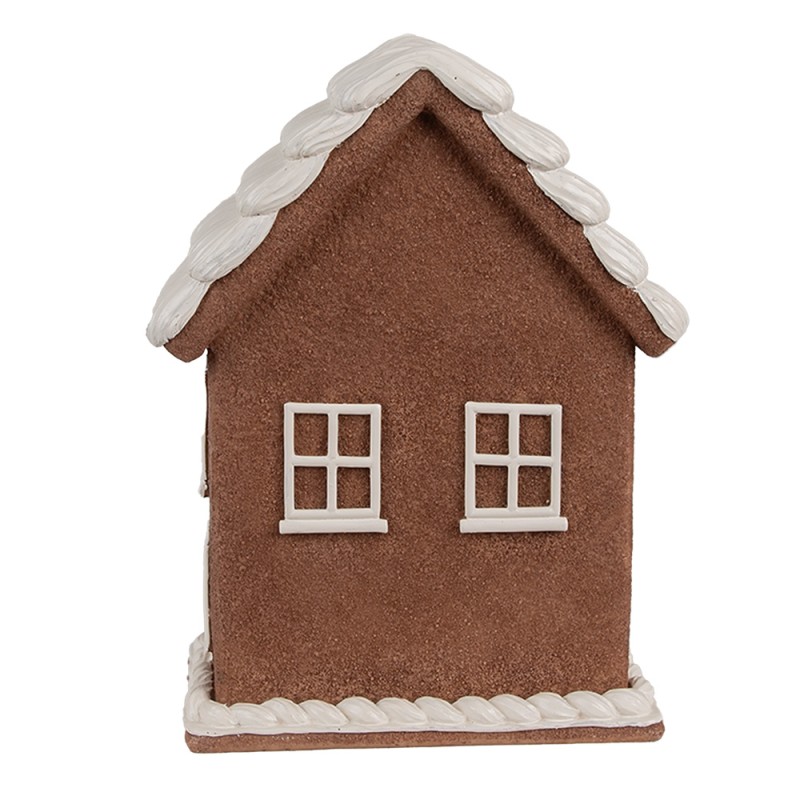 Clayre & Eef Maison en pain d'épices avec LED 17x10x22 cm Marron Plastique