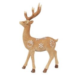 Clayre & Eef Dekorationsfigur Hirsch 31 cm Braun Kunststoff