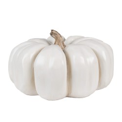 Clayre & Eef Decoration Pumpkin Ø 27x16 cm White Plastic