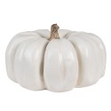 Clayre & Eef Decorazione Zucca Ø 27x16 cm Bianco Plastica