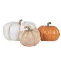 Clayre & Eef Decorazione Zucca Ø 27x16 cm Bianco Plastica