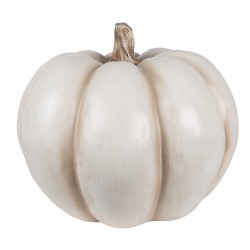 Clayre & Eef Decoration Pumpkin Ø 31x27 cm Beige Plastic