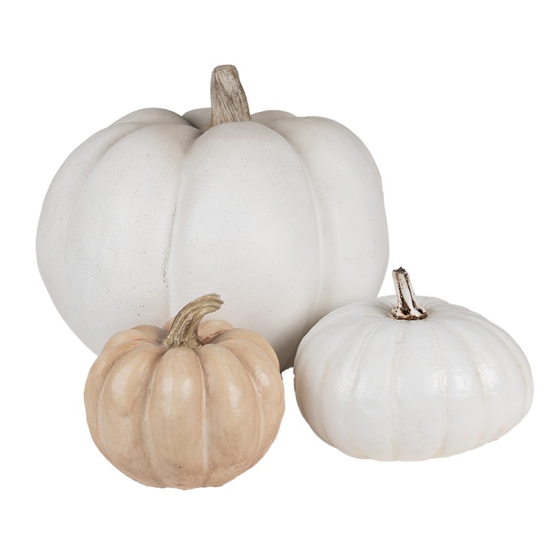 Clayre & Eef Decorazione Zucca Ø 31x27 cm Grigio Plastica