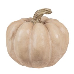 Clayre & Eef Decoration Pumpkin Ø 14x12 cm Beige Plastic