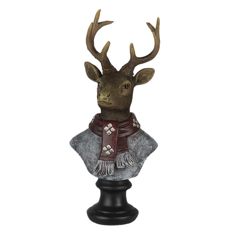 Clayre & Eef Figurine Cerf 10x9x23 cm Marron Polyrésine