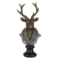 Clayre & Eef Figurine Cerf 10x9x23 cm Marron Violet Polyrésine