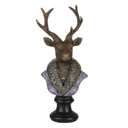 Clayre & Eef Figurine Deer 10x9x23 cm Brown Purple Polyresin