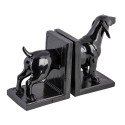 Clayre & Eef Bookends Set of 2 Dog 25x9x15 cm Black Plastic