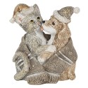 Clayre & Eef Figurine Animaux 8x5x9 cm Gris Beige Polyrésine Animaux