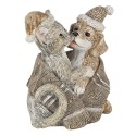 Clayre & Eef Figurine Animaux 8x5x9 cm Gris Beige Polyrésine Animaux