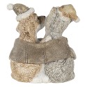 Clayre & Eef Statuetta Animali 8x5x9 cm Grigio Beige Poliresina Animali