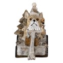 Clayre & Eef Figurine Chien 10x6x9 cm Gris Beige Polyrésine