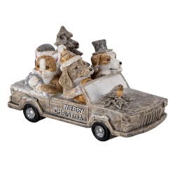 Clayre & Eef Statuetta Animali 15x7x9 cm Grigio Beige Poliresina Animali