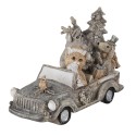 Clayre & Eef Statuetta Animali 16x8x11 cm Grigio Beige Poliresina Animali