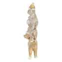 Clayre & Eef Beeld Hond 10x4x18 cm Grijs Beige Polyresin