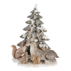 Clayre & Eef Statuetta Animali 20 cm Marrone Verde  Poliresina Animali