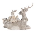 Clayre & Eef Statuetta Animali 16 cm Grigio Beige Poliresina Animali