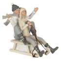 Clayre & Eef Figurine Pair 19x14x17 cm Grey White Polyresin