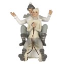 Clayre & Eef Figurine Pair 19x14x17 cm Grey White Polyresin