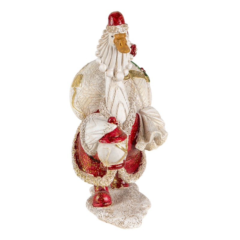 Clayre & Eef Figurine Duck 11x7x17 cm White Red Polyresin