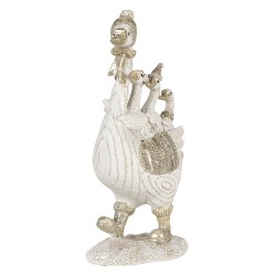 Clayre & Eef Statuetta Oca 10x5x18 cm Bianco Poliresina