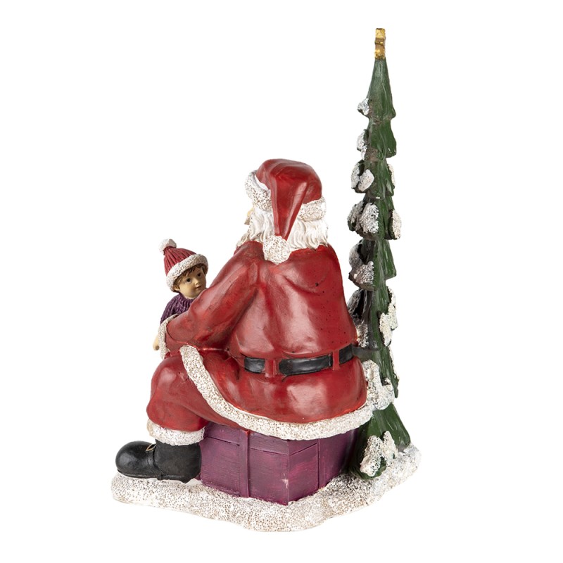 Clayre & Eef Figurine Santa Claus 16x13x22 cm Red Green Polyresin