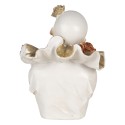 Clayre & Eef Statuetta Clown 11x11x15 cm Bianco Color oro Poliresina