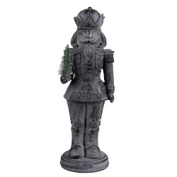 Clayre & Eef Figurine Casse-noisette 32 cm Gris Polyrésine