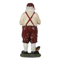 Clayre & Eef Beeld Kerstman 27 cm Rood Beige Polyresin