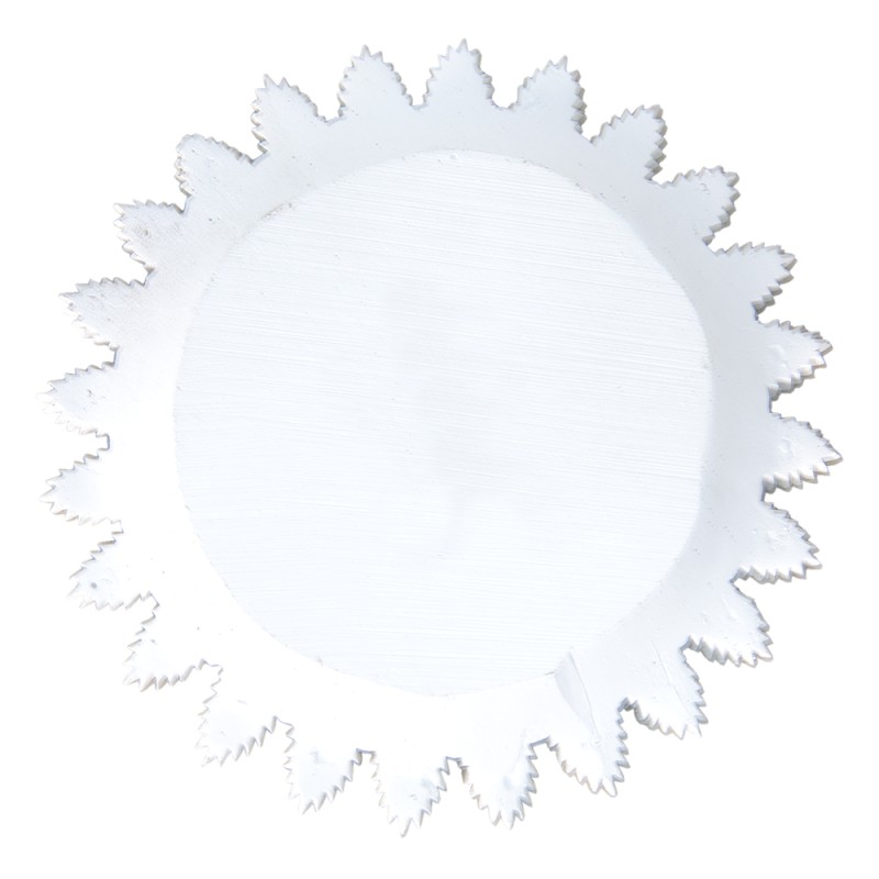 Clayre & Eef Bol de décoration Ø 20x1 cm Blanc Couleur or Plastique Rond Branches