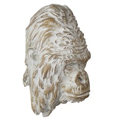 Clayre & Eef Figur Affe 30 cm Braun Weiß Polyresin