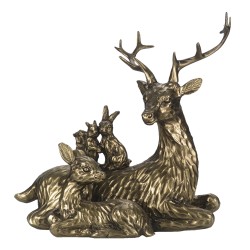 Clayre & Eef Figurine Deer 17 cm Gold colored Polyresin