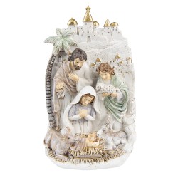 Clayre & Eef Beeld Kerstgroep 25 cm Beige Polyresin