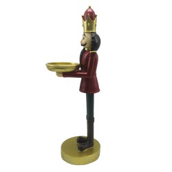 Clayre & Eef Statuetta Schiaccianoci 40 cm Rosso Nero  Poliresina