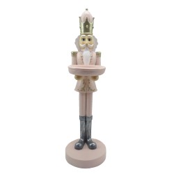 Clayre & Eef Figurine Nutcracker 40 cm Pink Polyresin