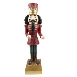 Clayre & Eef Figurine Nutcracker 35 cm Red Polyresin