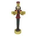 Clayre & Eef Tealight Holder Nutcracker 28 cm Red Green Plastic