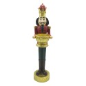 Clayre & Eef Tealight Holder Nutcracker 30 cm Red Gold colored Plastic