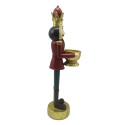 Clayre & Eef Teelichthalter Nussknacker 30 cm Rot Goldfarbig Kunststoff