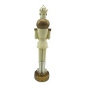 Clayre & Eef Tealight Holder Nutcracker 30 cm Beige Brown Plastic