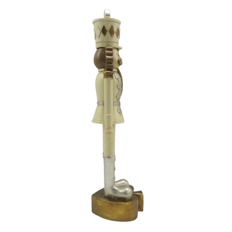 Clayre & Eef Statuetta Schiaccianoci 24 cm Beige Marrone  Poliresina