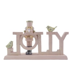 Clayre & Eef Statuetta Schiaccianoci 18 cm Rosa Poliresina Jolly