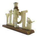 Clayre & Eef Statuetta Schiaccianoci 18 cm Beige Poliresina Jolly