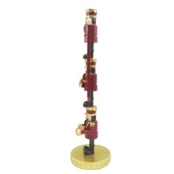 Clayre & Eef Statuetta Schiaccianoci 30 cm Rosso Color oro Poliresina Merry Christmas