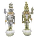 Clayre & Eef Figurine Set of 2 Nutcracker 23 cm Gold colored Polyresin