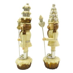 Clayre & Eef Figur 2-er Set Nussknacker 23 cm Beige Polyresin